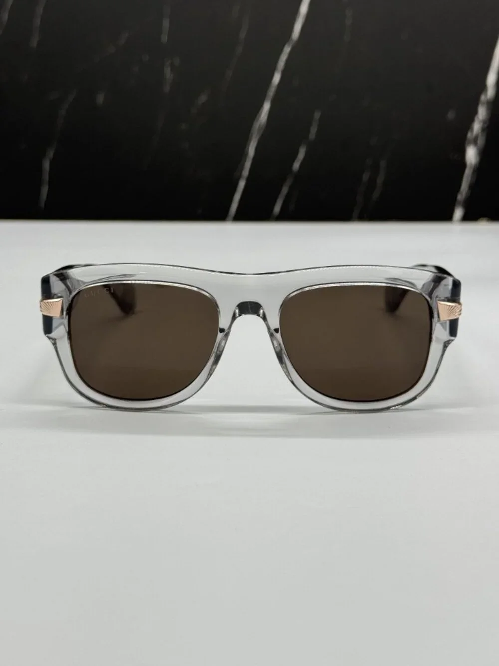 NEW GUCCI GG1517S 006 CLEAR BROWN MEN SUNGLASSES GUCCI